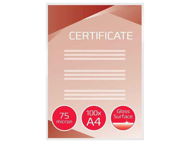 BildeLamineringslomme Gbc A4 75My (100 stk)