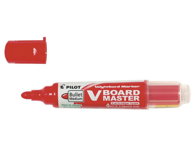 Whiteboardpenn Pilot V-Board M Rund Rød (10 stk)