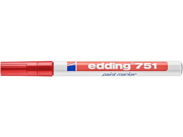Paintmarker Edding 751 Rød (10 stk)