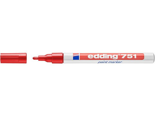 Paintmarker Edding 751 Rød (10 stk)