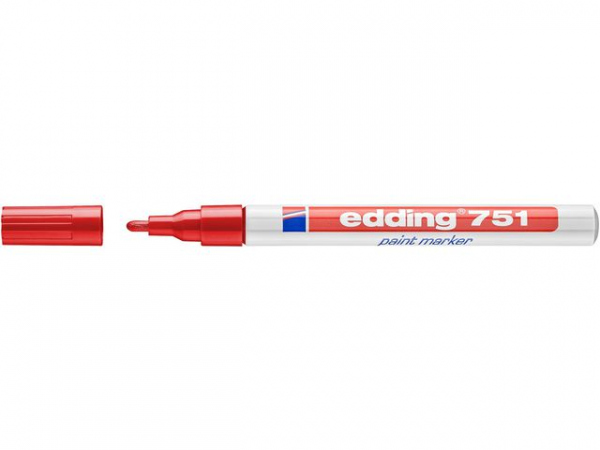 Paintmarker Edding 751 Rød (10 stk)