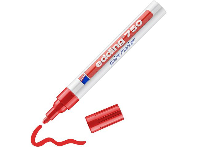 Paintmarker Edding 750 Rød (10 stk)