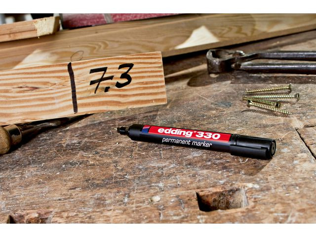 Merkepenn Edding 330 Skrå Rød (10 stk)