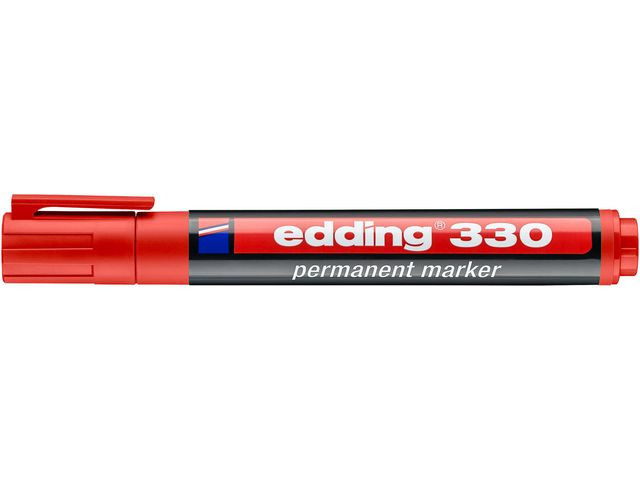 Merkepenn Edding 330 Skrå Rød (10 stk)
