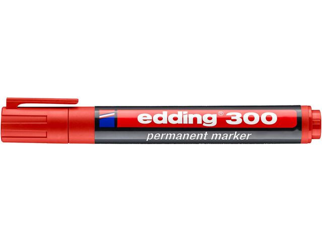 Merkepenn Edding 300 Rund Rød (10 stk)