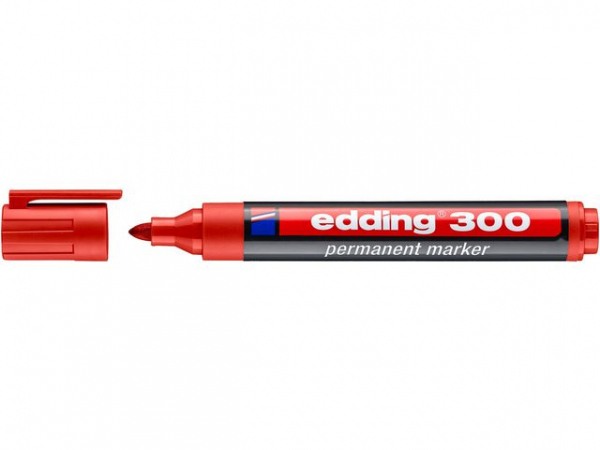Merkepenn Edding 300 Rund Rød (10 stk)