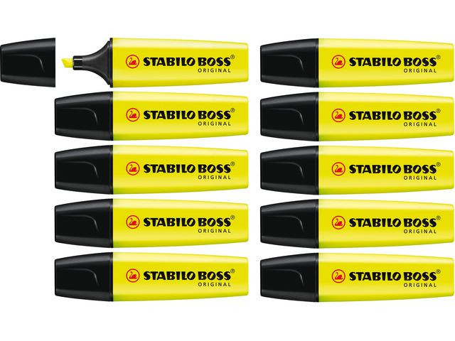 Tekstmarker Stabilo Boss Gul (10 stk)
