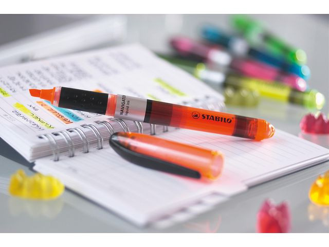 Tekstmarker Stabilo Navigator Gul (10 stk)