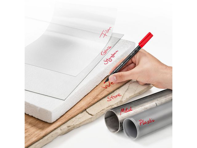 Merkepenn Lumocolor 317M 1,0Mm Sort (10 stk)