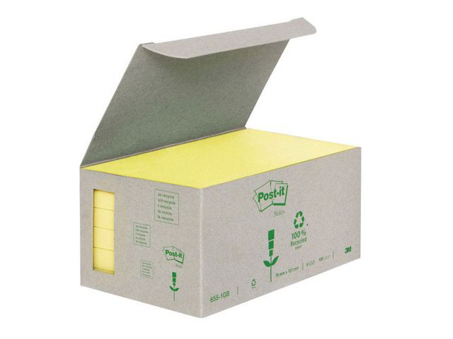 Notatblokk Post-It 76X127 Resirk Cy (6 stk)