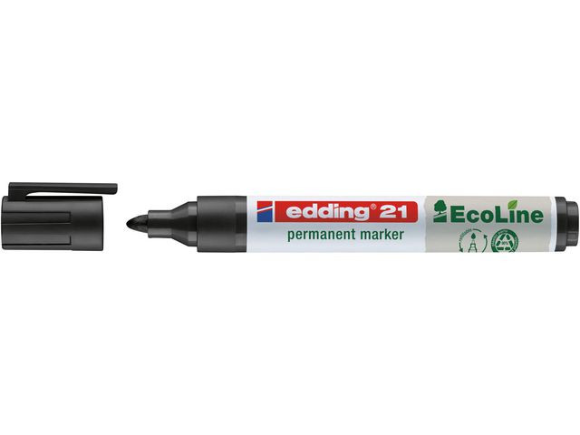 Merkepenn Edding 21 Ecoline Rund Sort