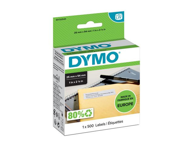 BildeEtikett Dymo Retur 25X54Mm (500 stk)