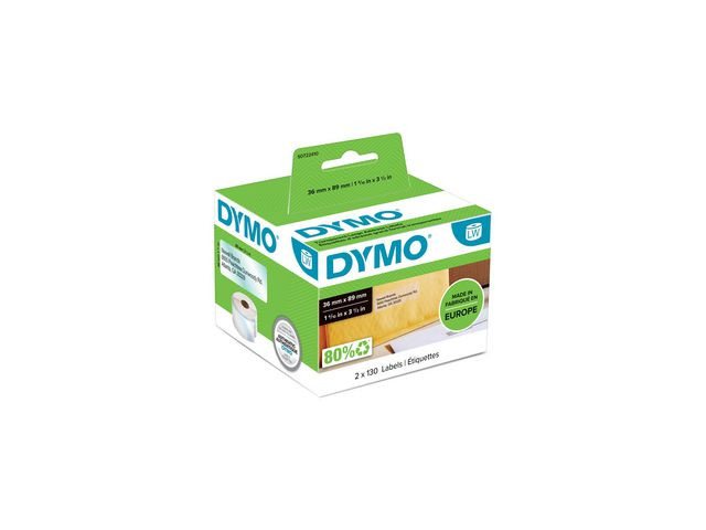 BildeEtikett Dymo Adresse 89X36Mm Klar (260 stk)