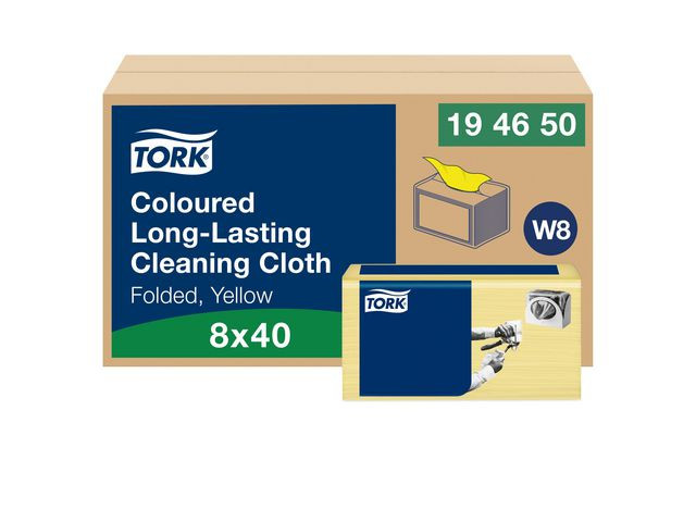 Klut Tork Premium W8 Kodet Gul (40 stk)