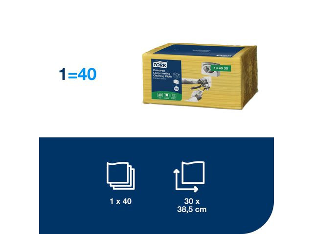 Klut Tork Premium W8 Kodet Gul (40 stk)