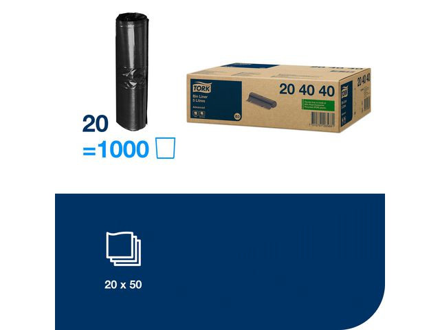 Hygienepose Tork Sanitet B3 Sort (1000 stk)