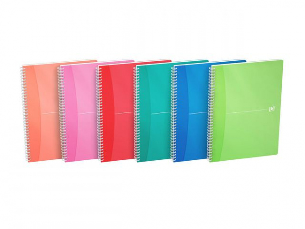 Notatbok Oxford Mycolours A4 Lin Ass Frg (5 stk)
