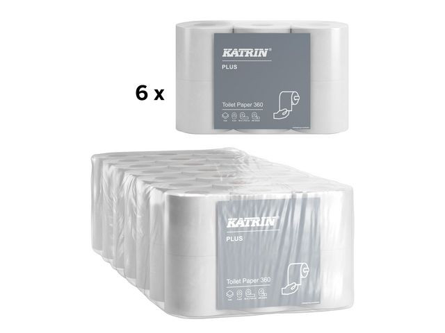 Toalettpapir Katrin Plus 360 2L 50M (6 stk/pk, 7 pakker)