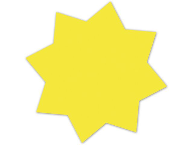 Salgsplakat Stjerner 18Cm/300G N.gul 20P
