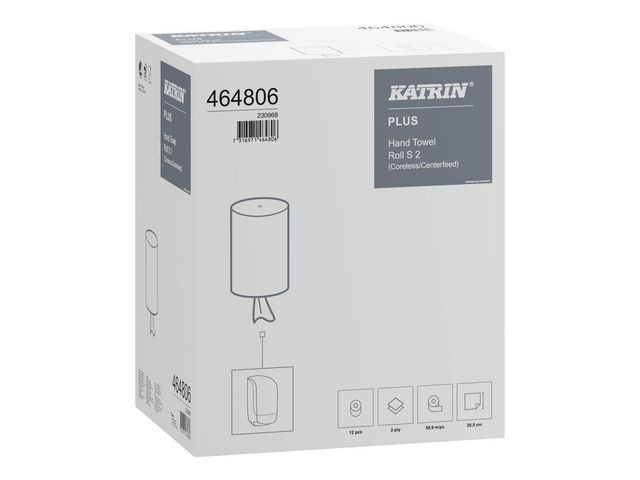 Tørkerull Katrin Plus S U/Hylse 2L 60M (12 ruller)