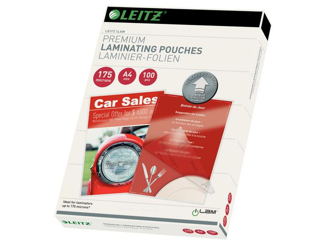 BildeLamineringslomme Leitz A4 Udt 175My (100 stk)