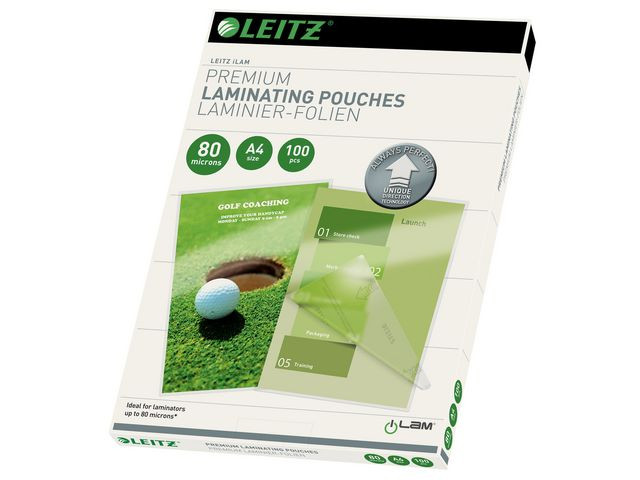 BildeLamineringslomme Leitz A4 Udt 80My (100 stk)