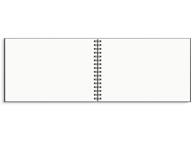 Skissebok Grieg A4 Liggende Sort