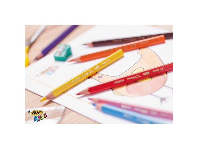 Fargeblyant Bic Evolution Trekant (12 stk)