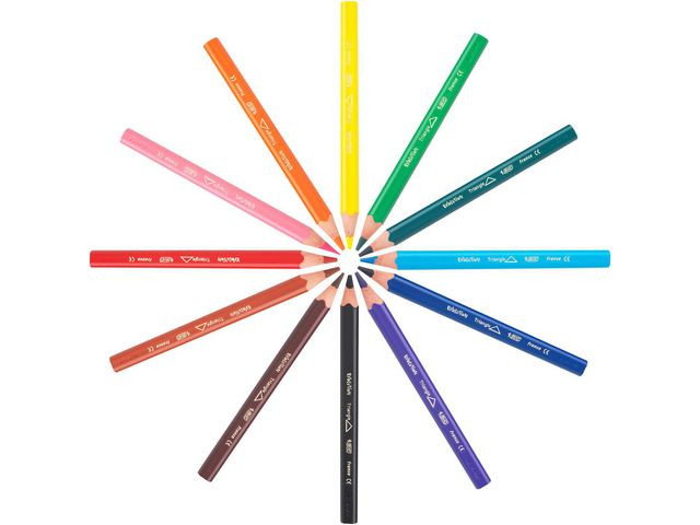 Fargeblyant Bic Evolution Trekant (12 stk)