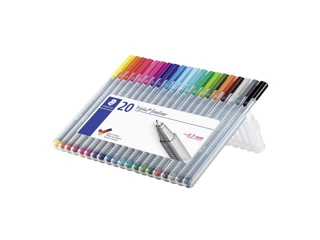 STAEDTLER Fineliner Triplus 0,30mm assortert (20)
