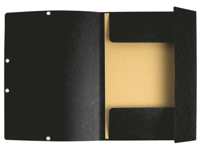 Strikkmappe Exacompta A4 3 Kl 355G Sort (10 stk)