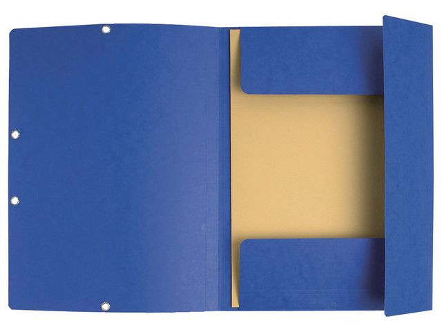 Strikkmappe Exacompta A4 3 Kl 355G Blå (10 stk)