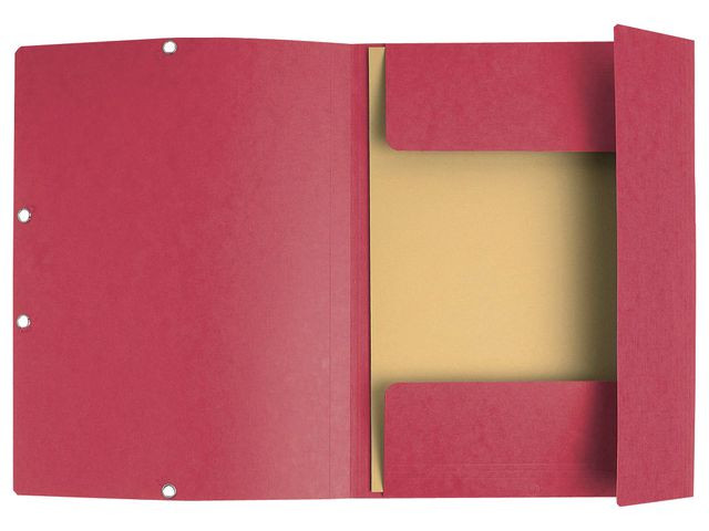 Strikkmappe Exacompta A4 3 Kl 355G Rød (10 stk)