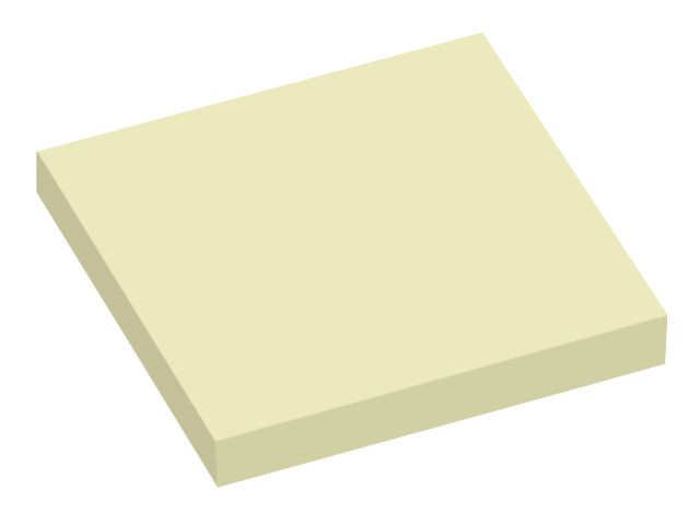 Notatblokk Info 75X75Mm Gul (12 stk)