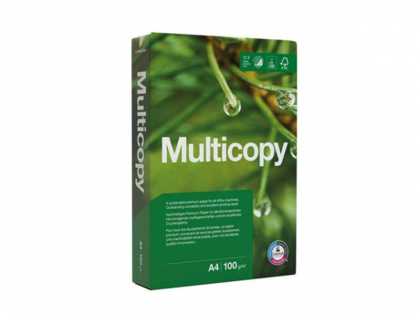 Kopipapir Multicopy A4 100G (500 ark/pk, 5 pakker)