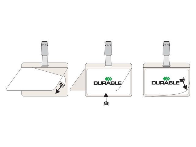 Navneskilt Durable Selv.lam 54X90 (25 stk)