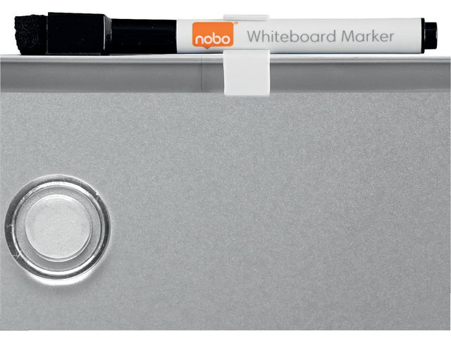 Whiteboard Nobo Slim-Line 22X28Cm Sølv
