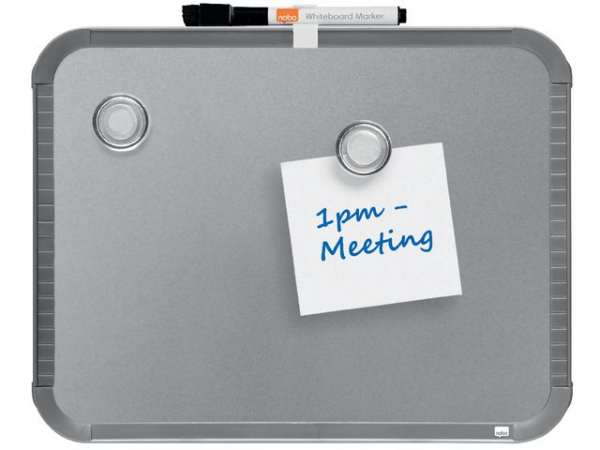 Whiteboard Nobo Slim-Line 22X28Cm Sølv