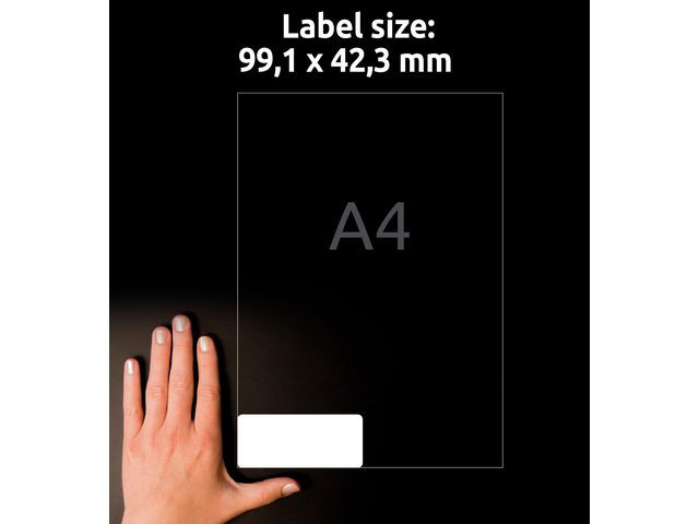 Etikett Avery Sterk Avtag 99,1X42,3 (240 stk)