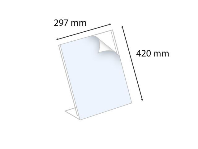 Menyholder Exacompta Skrå Klar A3