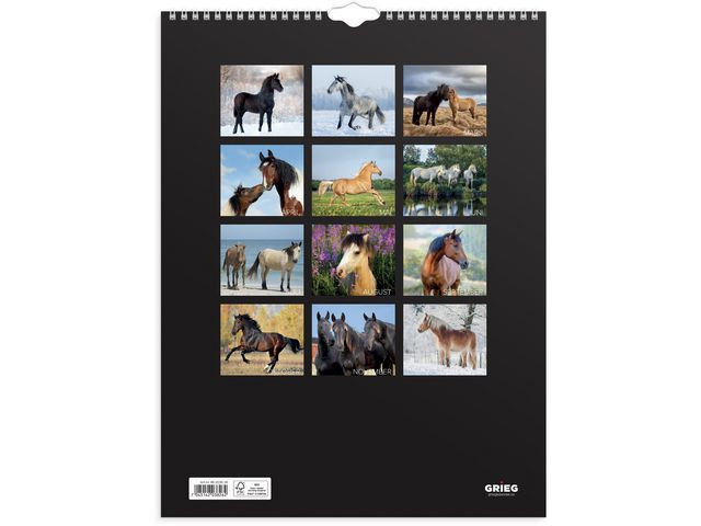 Veggkalender Grieg 2026 Hester