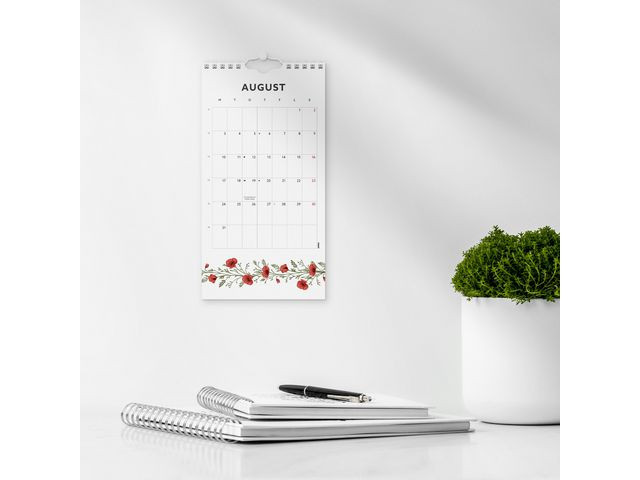 Veggkalender Grieg 2026 Blomster Mini