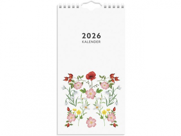 Veggkalender Grieg 2026 Blomster Mini