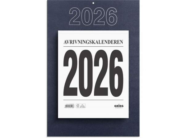 Avrivningskalender Grieg 26 Stor M/Plate