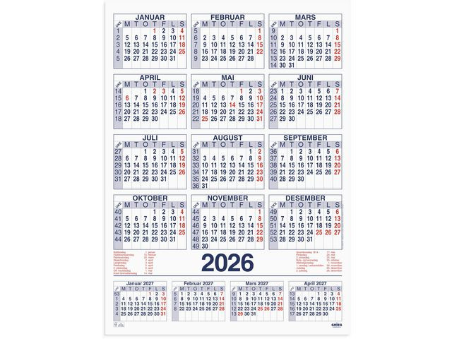 BildePlakatkalender Grieg 2026 59X80 Cm