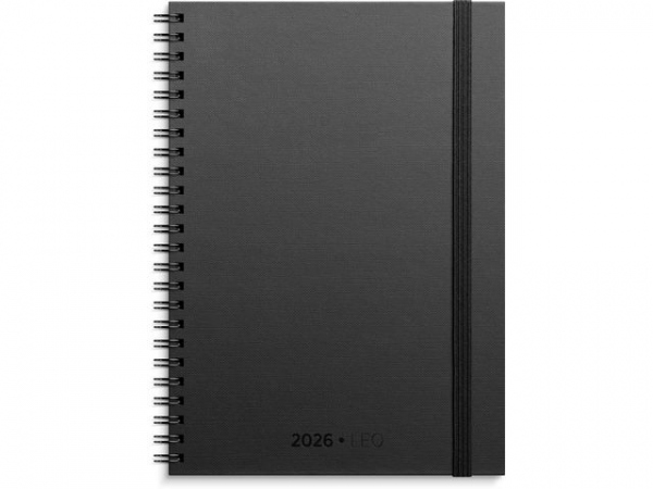 Kalender Grieg Leo A5 Spiral 2026 Sort