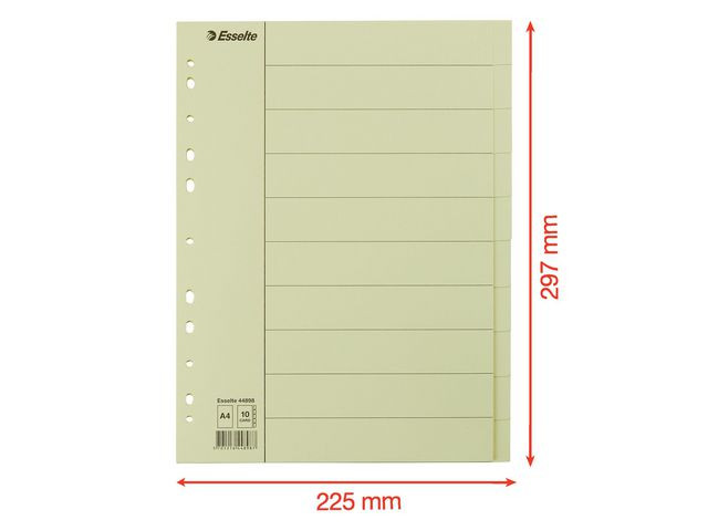 Skilleblad Esselte A4 10-Delt Manilla