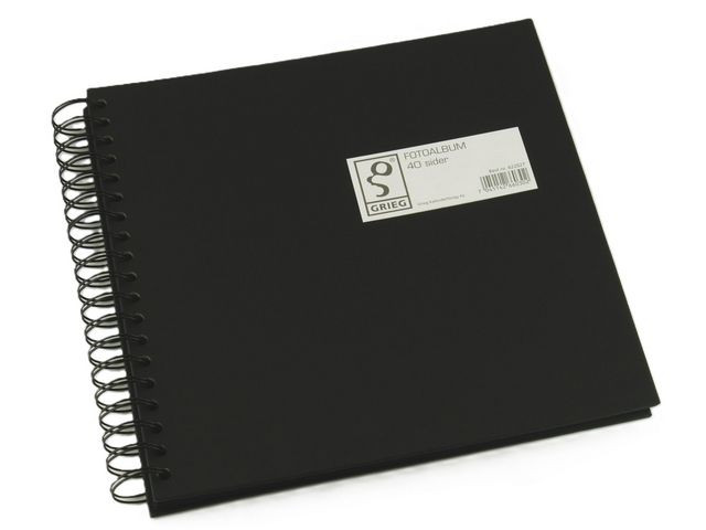 BildeFotoalbum Grieg Medium 40 Sider Sort