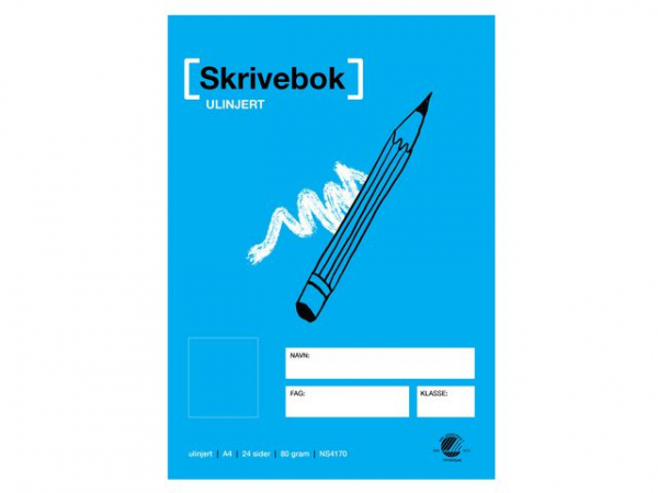 Skrivebok A4 80G 24Bl Ulinjert (20 stk)