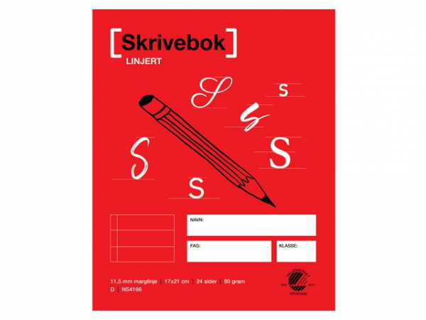 Skrivebok 17X21 80G 24Bl 11,5Mm Lin M.li (20 stk)